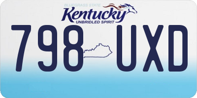 KY license plate 798UXD