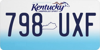 KY license plate 798UXF