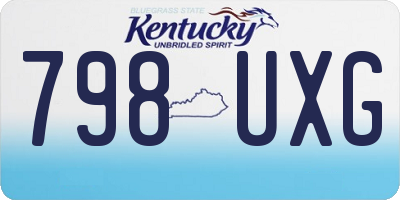 KY license plate 798UXG
