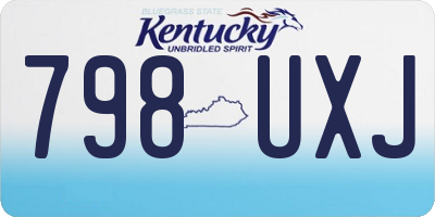 KY license plate 798UXJ