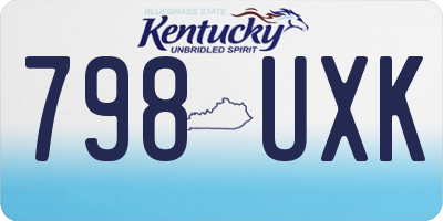 KY license plate 798UXK