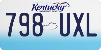 KY license plate 798UXL