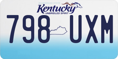KY license plate 798UXM