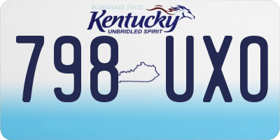 KY license plate 798UXO