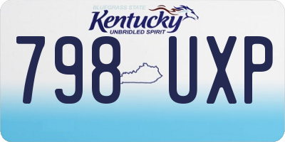 KY license plate 798UXP