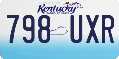 KY license plate 798UXR