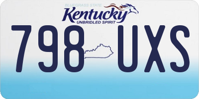 KY license plate 798UXS