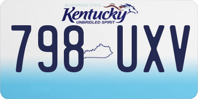 KY license plate 798UXV