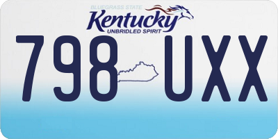 KY license plate 798UXX