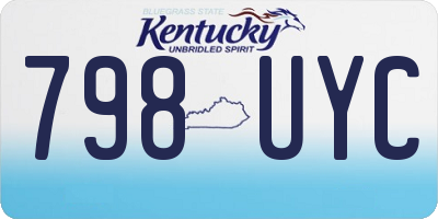 KY license plate 798UYC