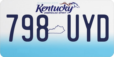 KY license plate 798UYD