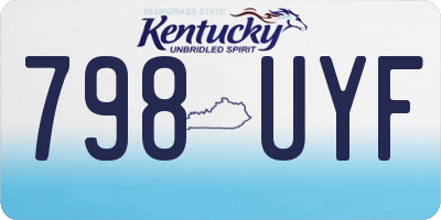 KY license plate 798UYF