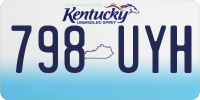 KY license plate 798UYH