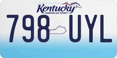 KY license plate 798UYL