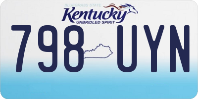 KY license plate 798UYN