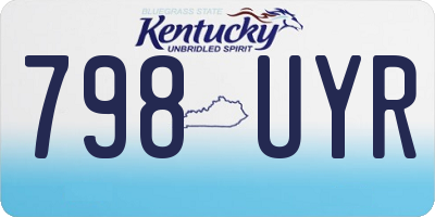 KY license plate 798UYR