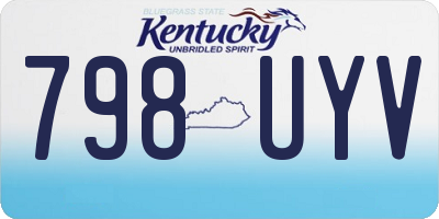 KY license plate 798UYV