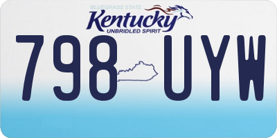 KY license plate 798UYW
