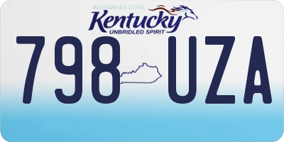 KY license plate 798UZA