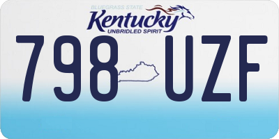 KY license plate 798UZF