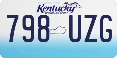 KY license plate 798UZG