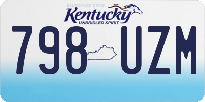 KY license plate 798UZM