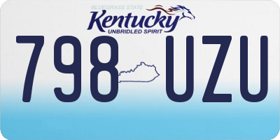 KY license plate 798UZU