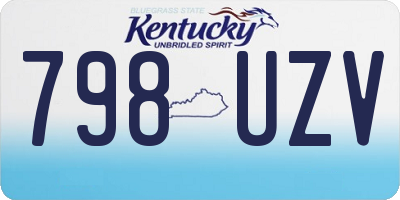 KY license plate 798UZV
