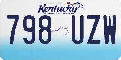 KY license plate 798UZW