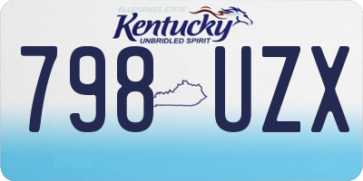 KY license plate 798UZX