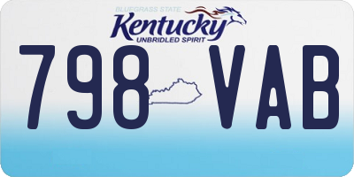 KY license plate 798VAB