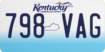 KY license plate 798VAG