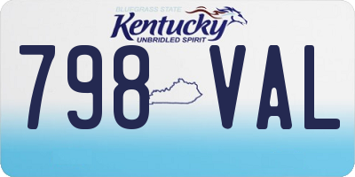 KY license plate 798VAL