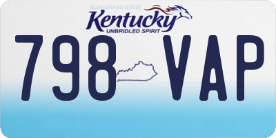KY license plate 798VAP