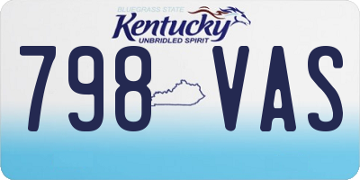 KY license plate 798VAS