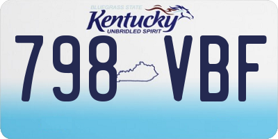 KY license plate 798VBF