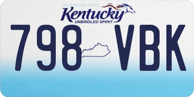 KY license plate 798VBK