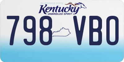 KY license plate 798VBO