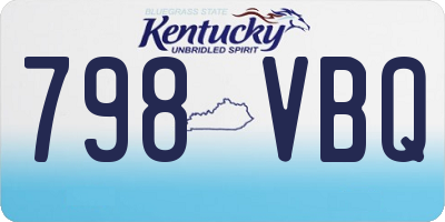 KY license plate 798VBQ