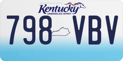 KY license plate 798VBV
