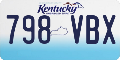 KY license plate 798VBX