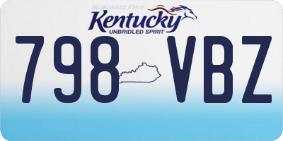 KY license plate 798VBZ