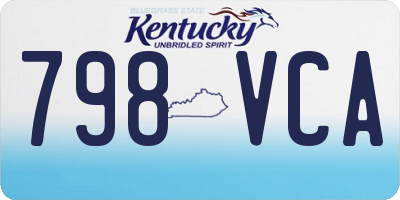 KY license plate 798VCA