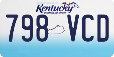 KY license plate 798VCD