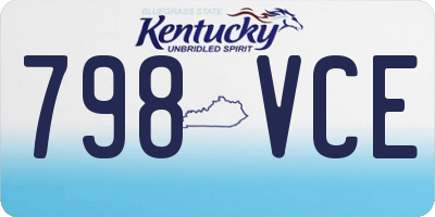 KY license plate 798VCE