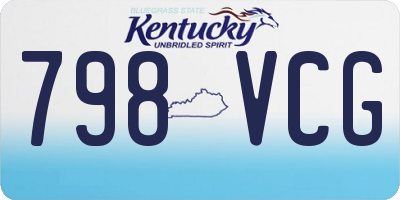 KY license plate 798VCG