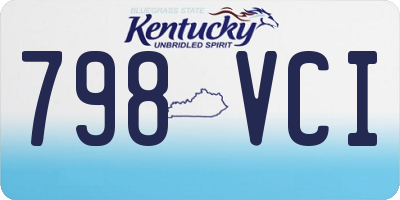 KY license plate 798VCI