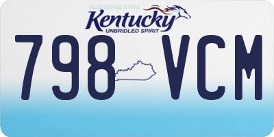 KY license plate 798VCM