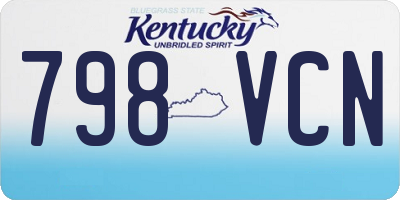 KY license plate 798VCN