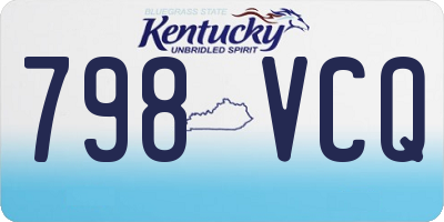 KY license plate 798VCQ